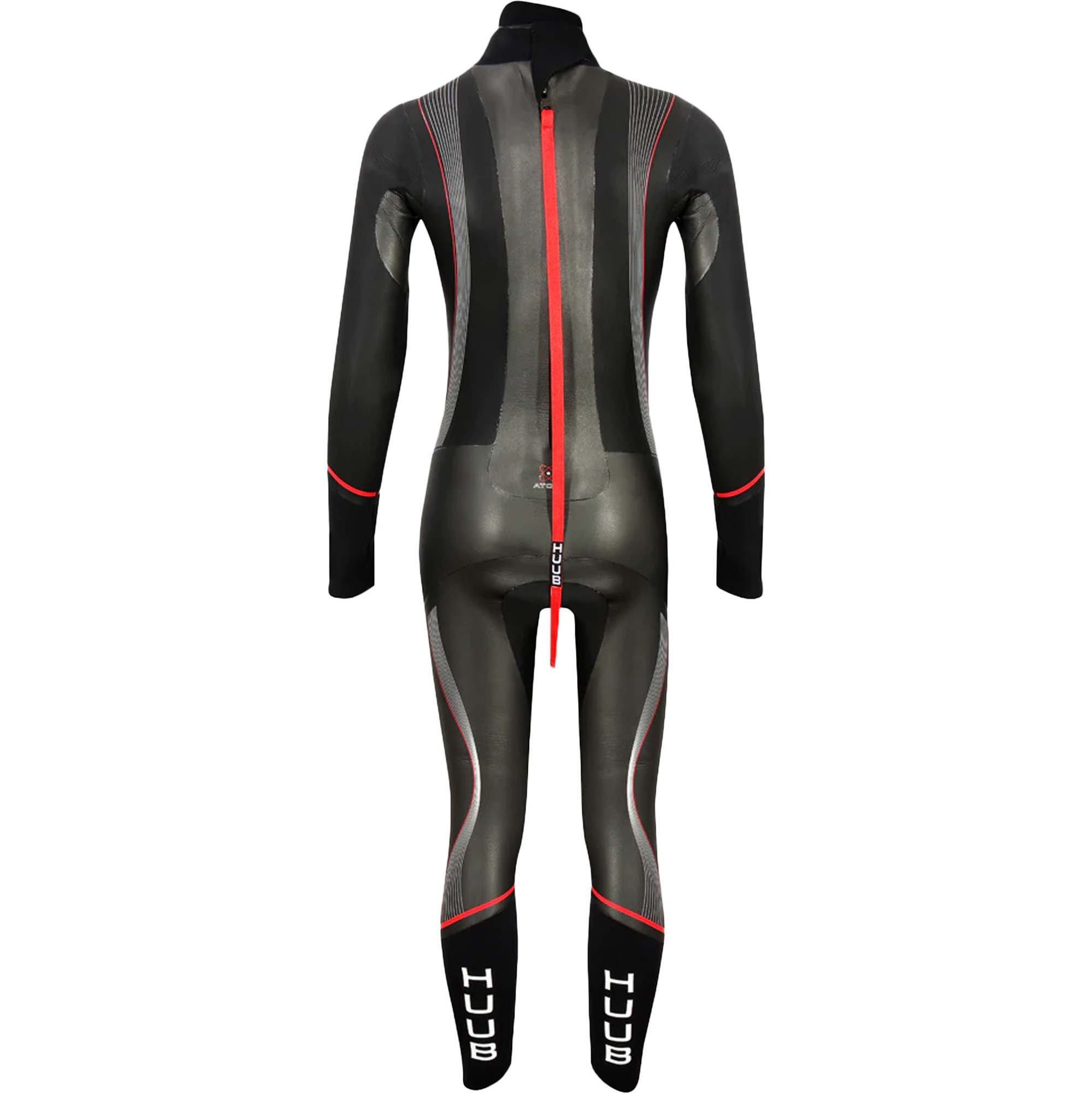 2022 Huub Junior Alpha Atom Wetsuit ALPHAATOM Black / Red Triathlon